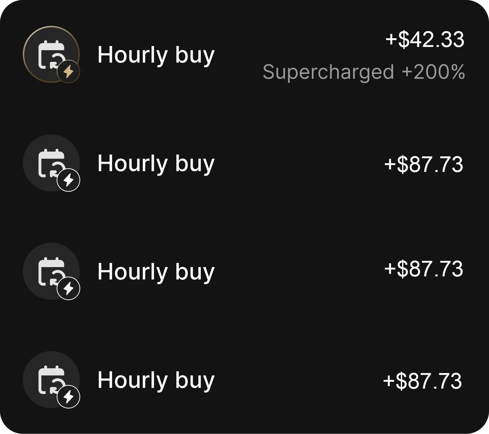 HKEX's recurring Bitcoin purchase interface